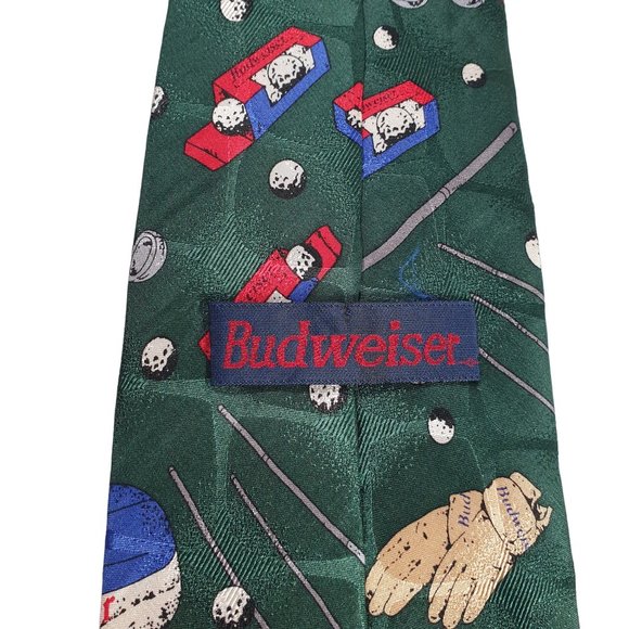 Budweiser Golf Anheuser Busch 1999 Mens Necktie Tie Accessory Work Office Gift - Picture 5 of 6